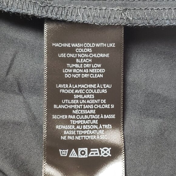 UO Party Girl Cotton-Blend Button Down Sleeveless Shirt Women's Small Jet Black - Picture 13 of 16